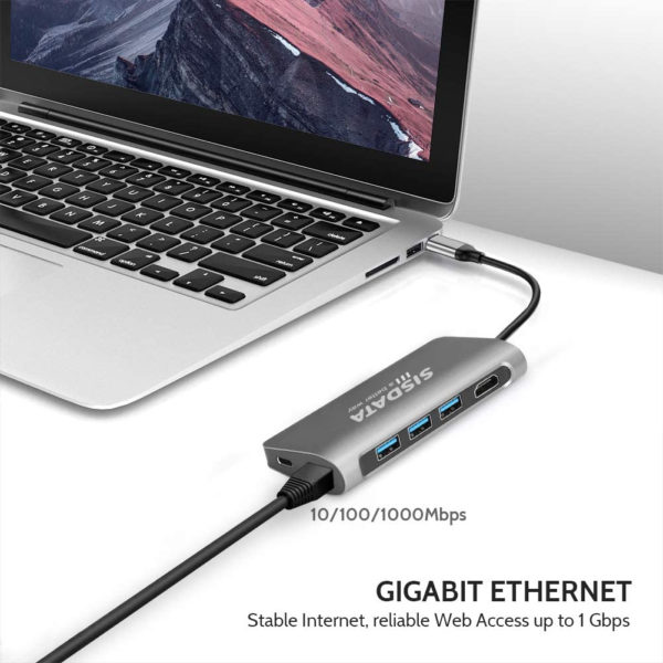 Adaptador Tipo C 8x1 Rj45 Hdmi iPad Macbook Android Windows - Imagen 5