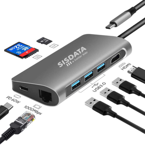 Adaptador Tipo C 8x1 Rj45 Hdmi iPad Macbook Android Windows - Imagen 2