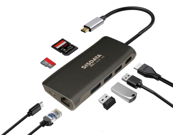 Adaptador Tipo C 8x1 Rj45 Hdmi iPad Macbook Android Windows - Imagen 3