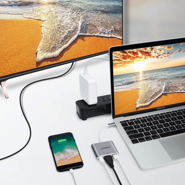 Adaptador Tipo C Hdmi 3x1 Para Macbook iPad Android Windows - Imagen 3
