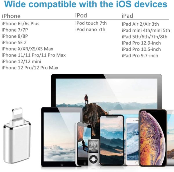 Adaptador Usb Lightning iPhone iPad Certificado. Gtía 1 Año. - Imagen 6