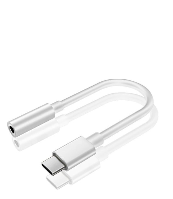 Adaptador Usb-c Auxiliar Audio 3.5mm Celular Tablet Portátil