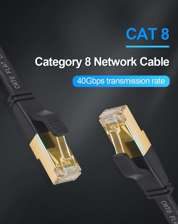 Cable Utp Cat 8 Rj45 Ethernet 3m Ponchado Certificado 40gbps - Imagen 2