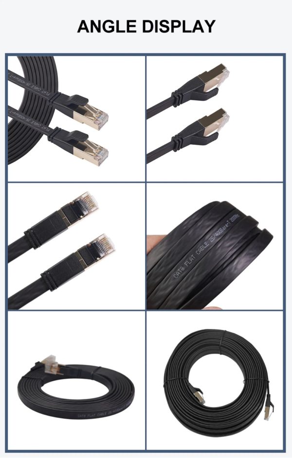 Cable Utp Cat 8 Rj45 Ethernet 3m Ponchado Certificado 40gbps - Imagen 4