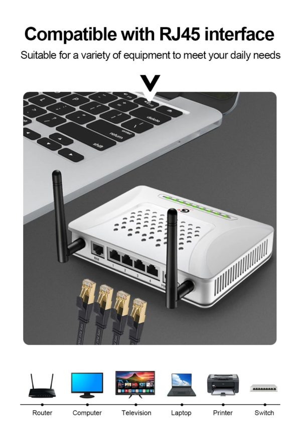 Cable Utp Cat 8 Rj45 Ethernet 3m Ponchado Certificado 40gbps - Imagen 6