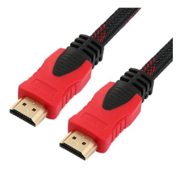Cable Hdmi 1080p Doble Filtro Mallado Punta Dorada