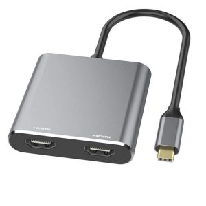 Adaptador Tipo C Doble Hdmi 4k V3 iPad Mac Android Windows