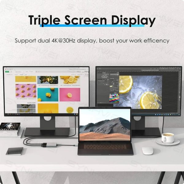 Adaptador Tipo C Doble Hdmi 4k V3 iPad Mac Android Windows - Imagen 8