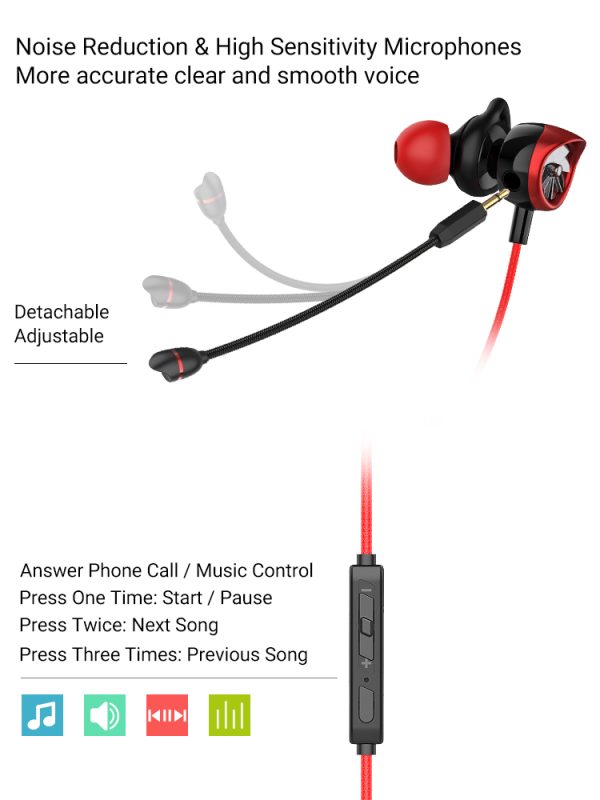 Audífonos Gamer Langsdom G200x Dual Mic Hd Con E-sport - Imagen 2