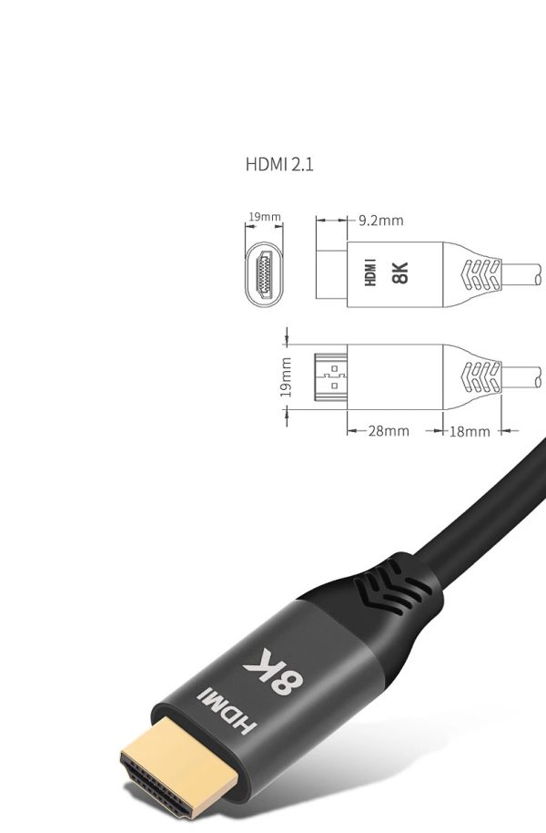 Cable Hdmi 8k Alta Velocidad 48 Gbps Original U H D 3 y 5 Metros - Imagen 2