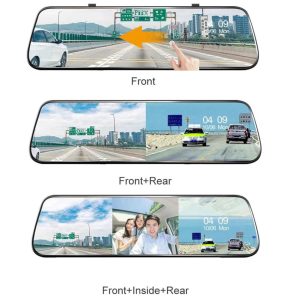 Cámara Carro V2 Full Triple Vista Dvr Vigilancia 24h Sonido