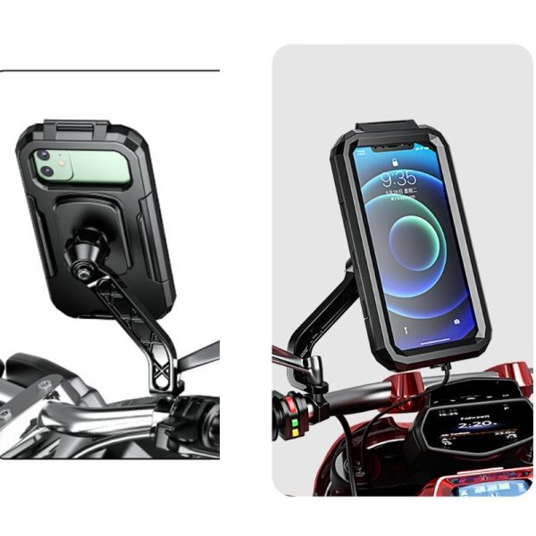 Soporte Base Celular Moto V1 Bicicleta Manillar Impermeable - Imagen 3