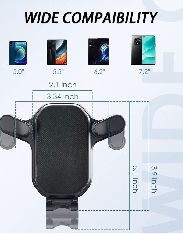 Soporte Porta Celular Carro Rejilla Air Gravedad Retráctil 2 - Imagen 4
