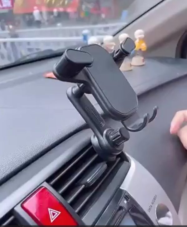 Soporte Porta Celular Carro Rejilla Air Gravedad Retráctil 2 - Imagen 5