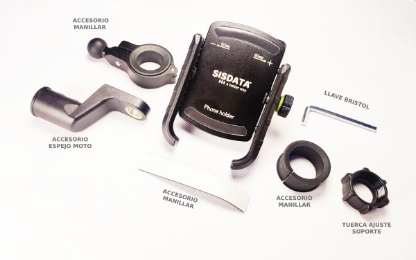 Soporte Base Celular Moto V4 Bicicleta Manillar Ajustable - Imagen 6