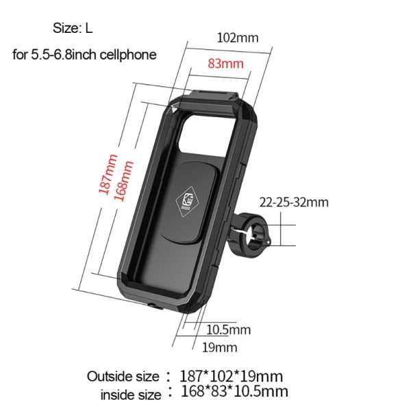 Soporte Base Celular Moto V6 Carga Rápida Usb C Impermeable - Imagen 2