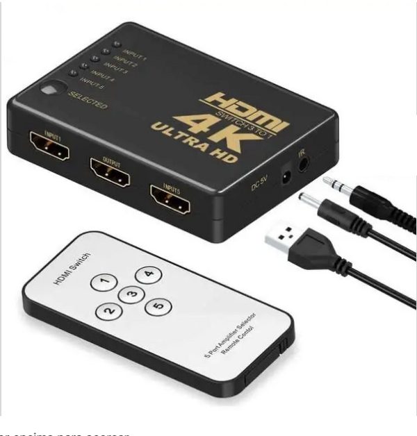Switch Multiplicador Hdmi Splitter 5x1 4k Un Año Garantía - Imagen 4