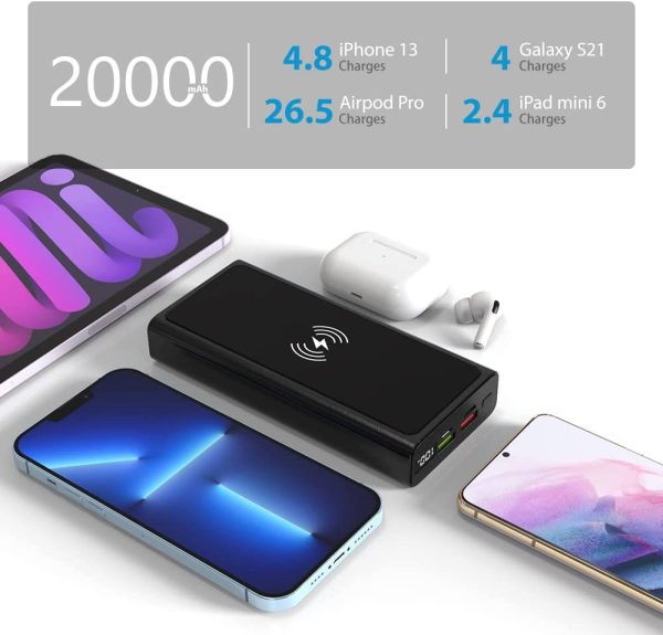 Power Bank Carga Rápida Tipo C Power Delivery MagSafe Wireless 20k - Imagen 5