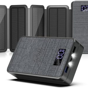 Power Bank Solar Carga Rápida Tipo C Power Delivery Wireless